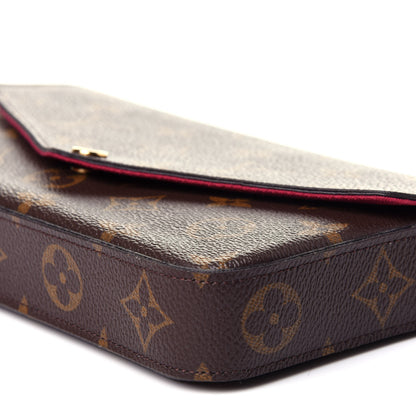 Louis Vuitton Monogram Pochette Felicie Chain Wallet Fuchsia 8 of 16