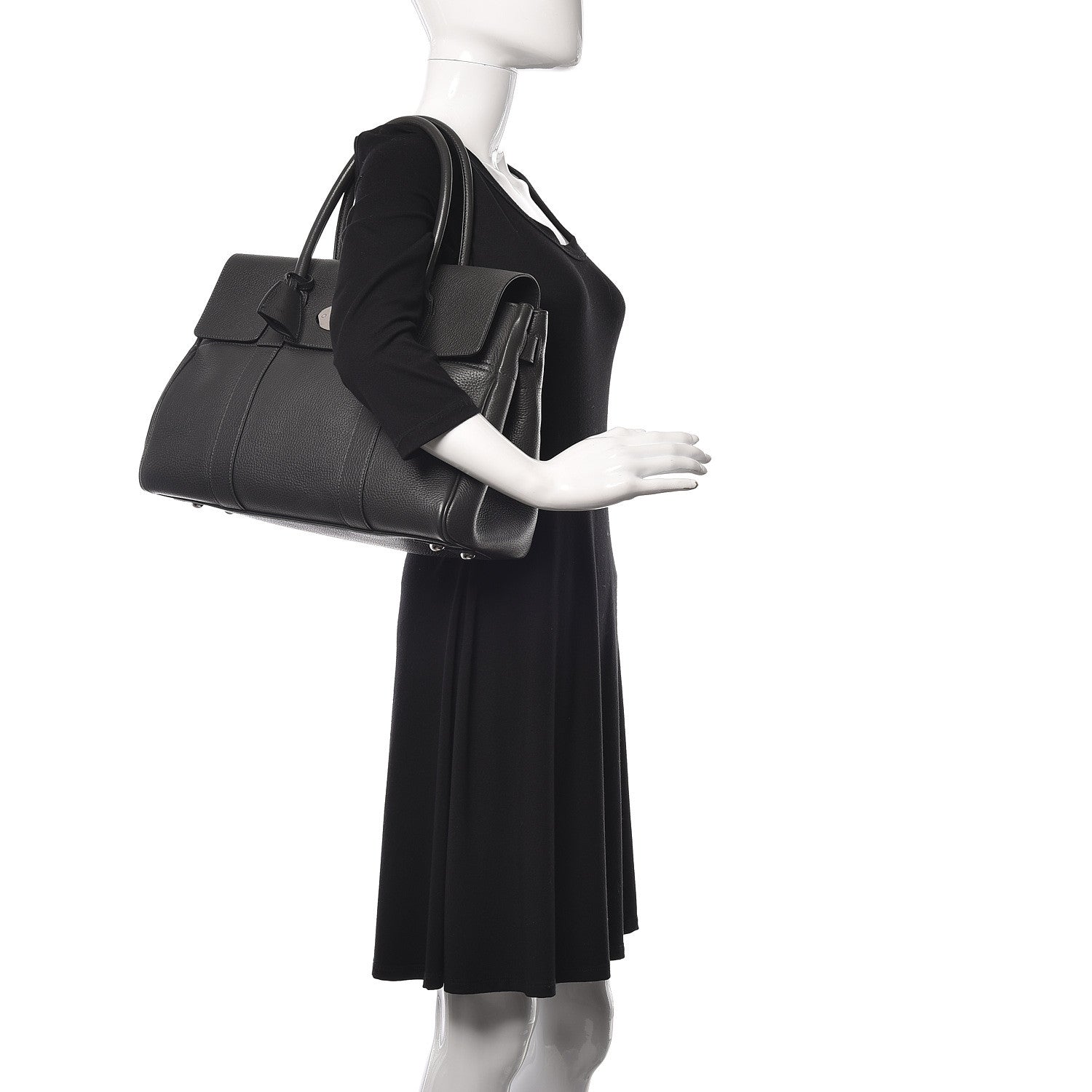 Mulberry Classic Grain Calfskin Bayswater Mole Grey 2 of 19