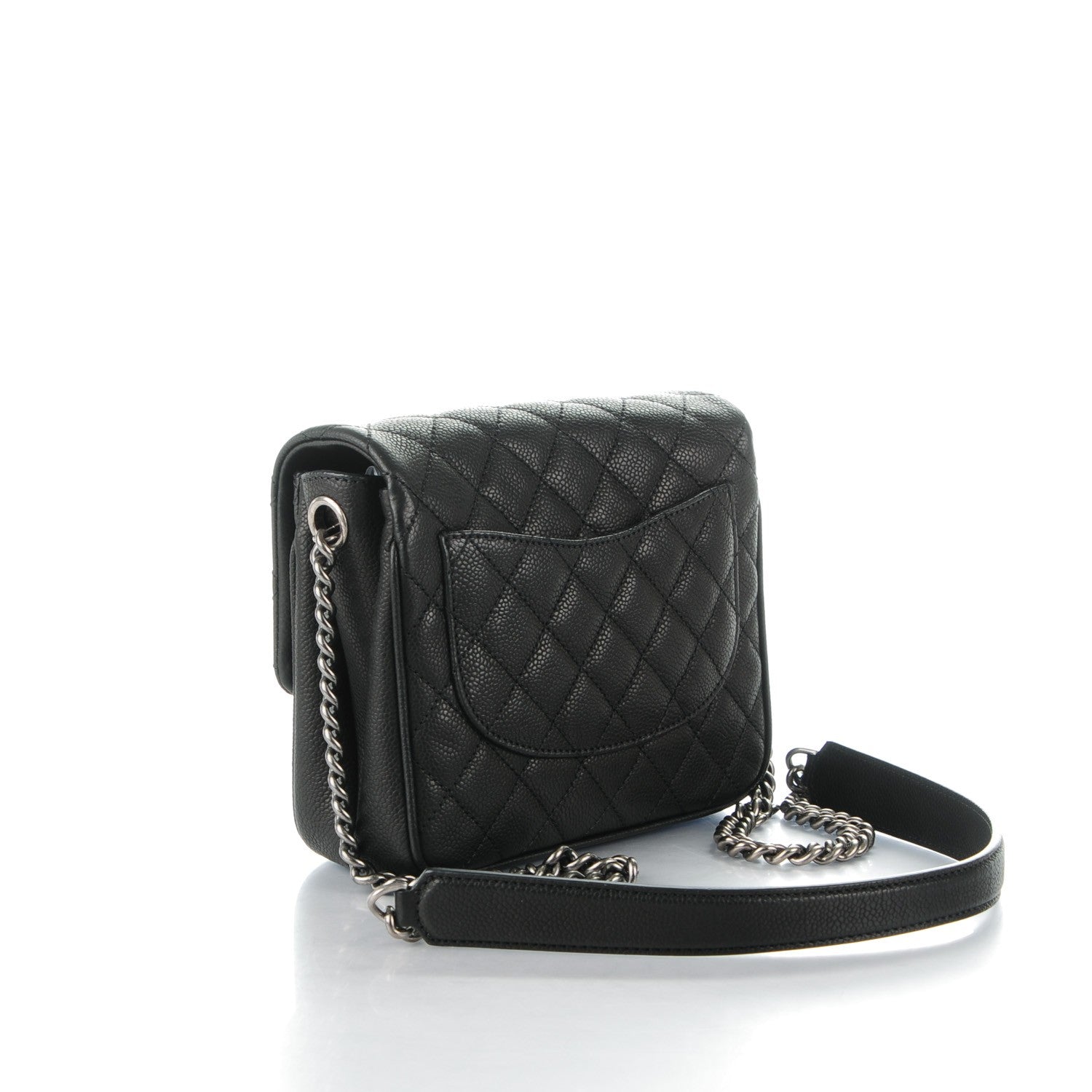 Chanel Caviar Quilted Small Rock In Rome Flap Black 3 of 8