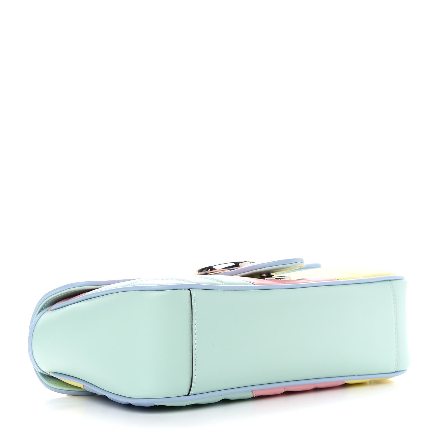 Gucci Calfskin Matelasse Diagonal Small GG Marmont Shoulder Bag Multicolor Pastel 4 of 11