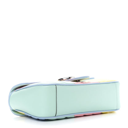 Gucci Calfskin Matelasse Diagonal Small GG Marmont Shoulder Bag Multicolor Pastel 4 of 11