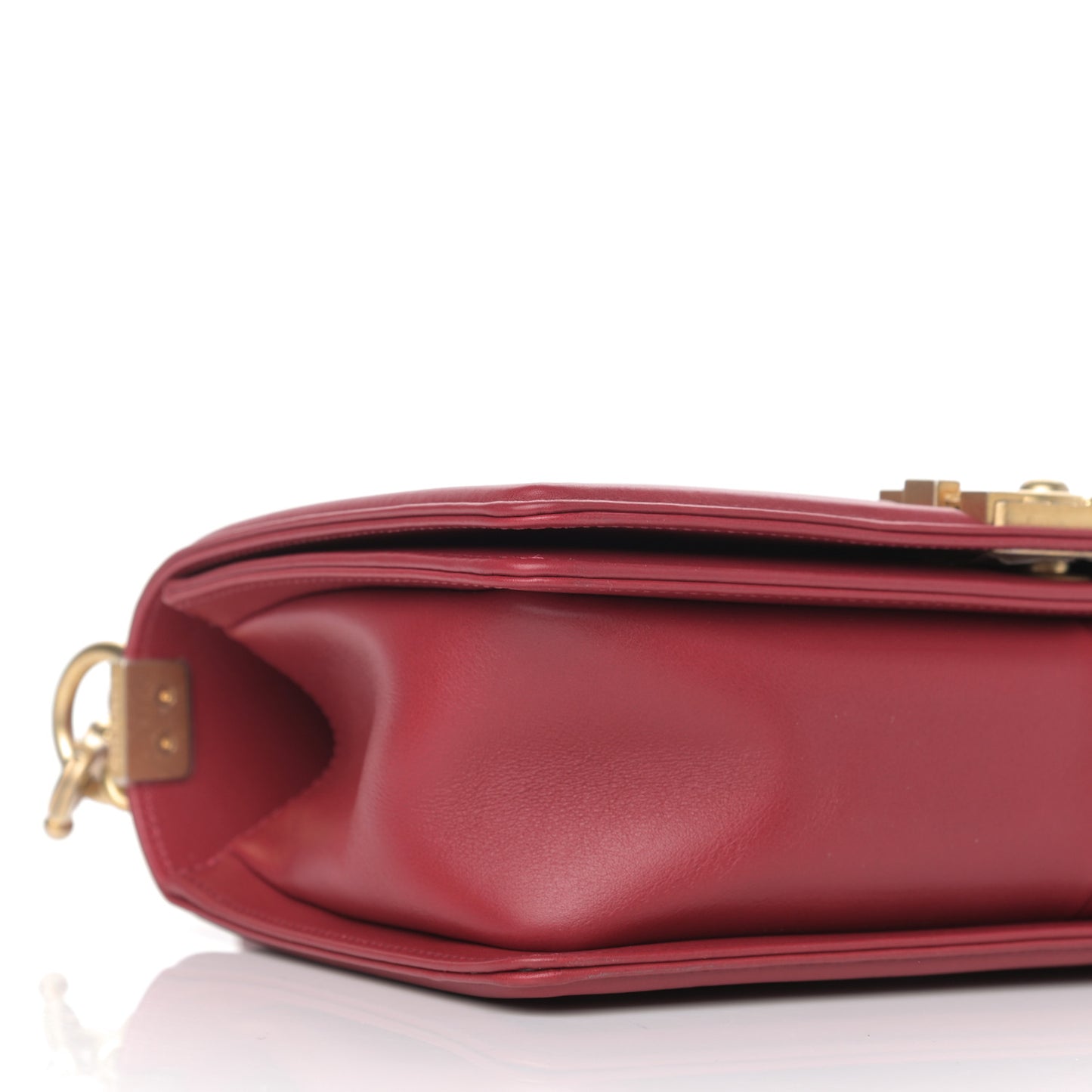 Calfskin Medium Boy Logo Top Handle Flap Red