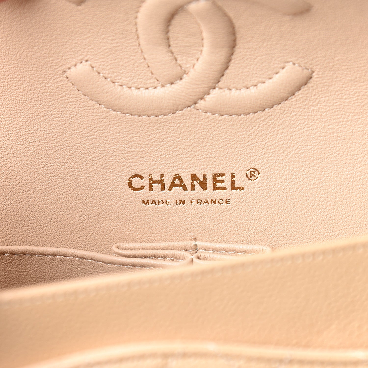 Chanel Caviar Quilted Medium Double Flap Light Beige 6 of 11