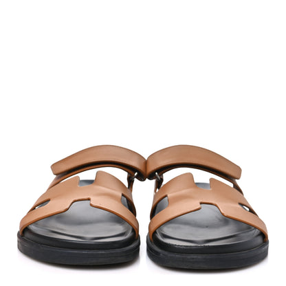 Hermes Calfskin Womens Chypre Sandals Naturel 38 Naturel 3 of 9