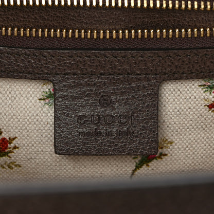 Gucci Calfskin Embroidered Medium Sylvie Top Handle Bag New Acero Multicolor 6 of 9