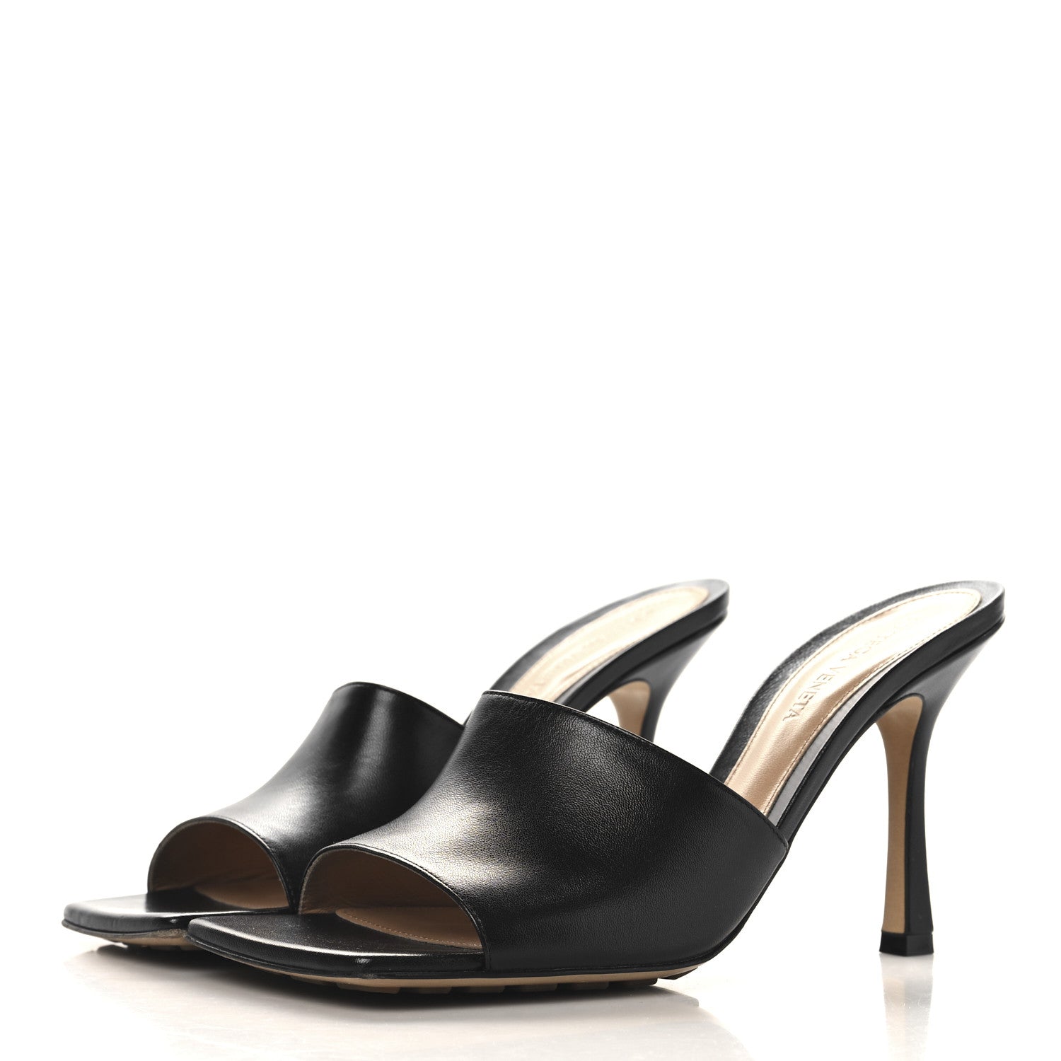 Bottega Veneta Lambskin Stretch Lounge Kid Mule Sandals 38.5 Black 4 of 9
