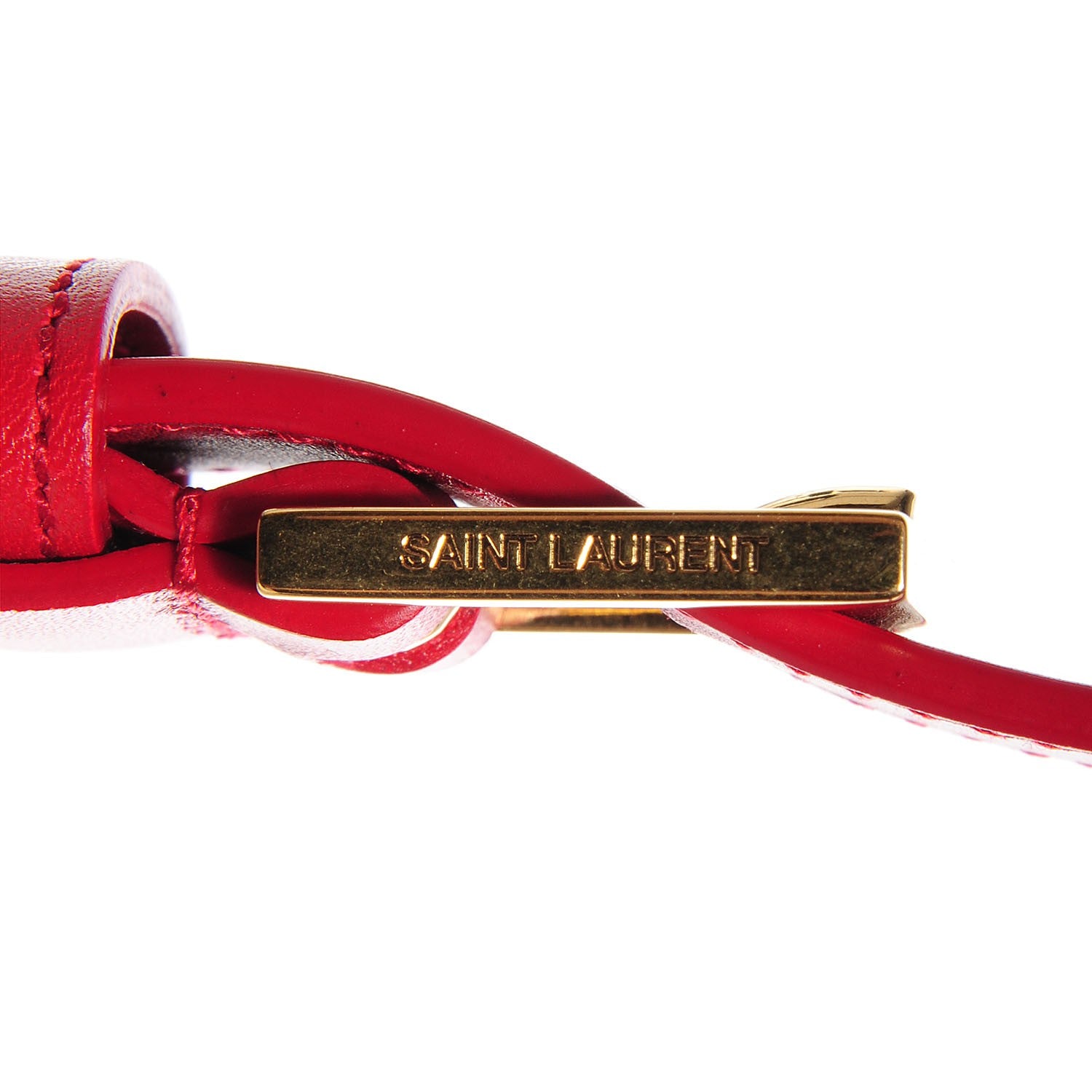 Saint Laurent Smooth Calfskin Classic Medium Monogram Universite Bag Red 10 of 10