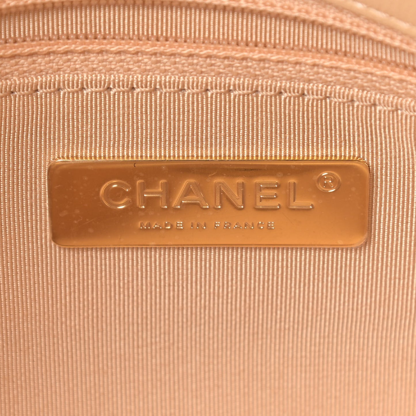 Lambskin Quilted Large Chanel 19 Flap Beige