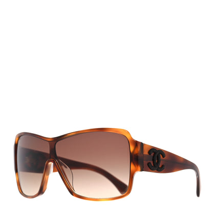 Chanel Acetate Shield Sunglasses 5449-A Dark Tortoise 1 of 7