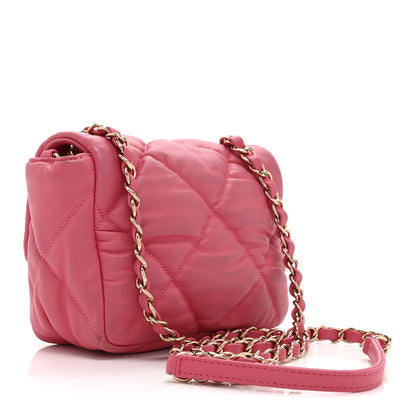 Chanel Calfskin Quilted Mini Square Bubbly Flap Pink 3 of 11