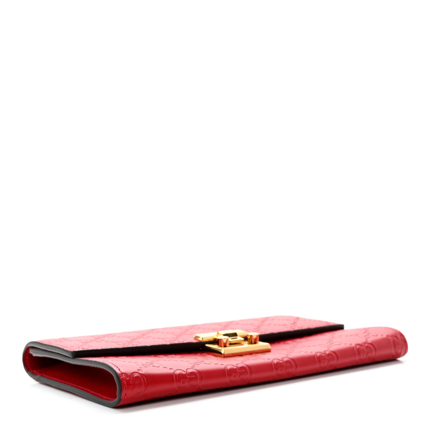 Gucci Guccissima Padlock Clutch Hibiscus Red 4 of 10