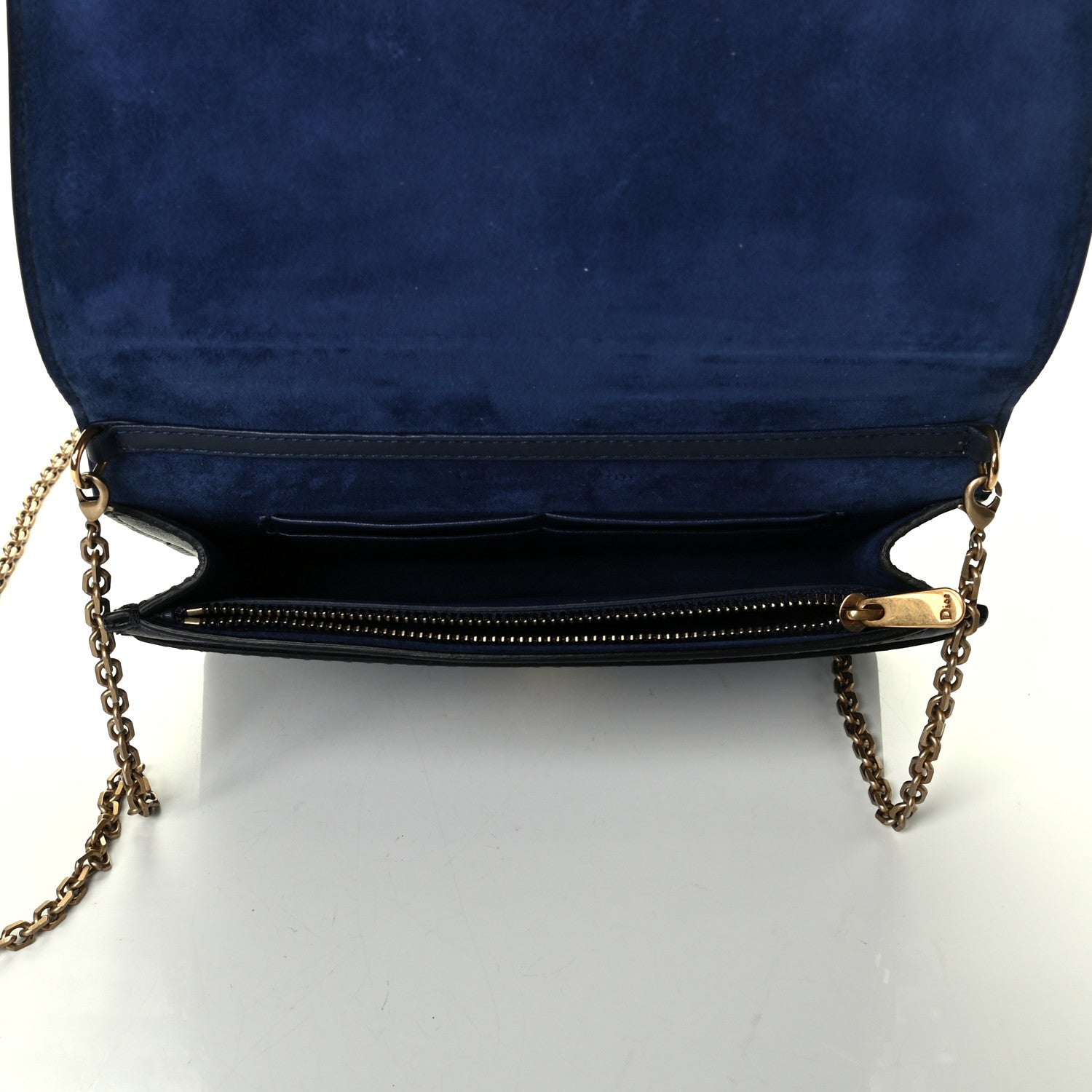 Christian Dior Calfskin J'Adior Wallet on Chain Pouch Navy Blue 4 of 6