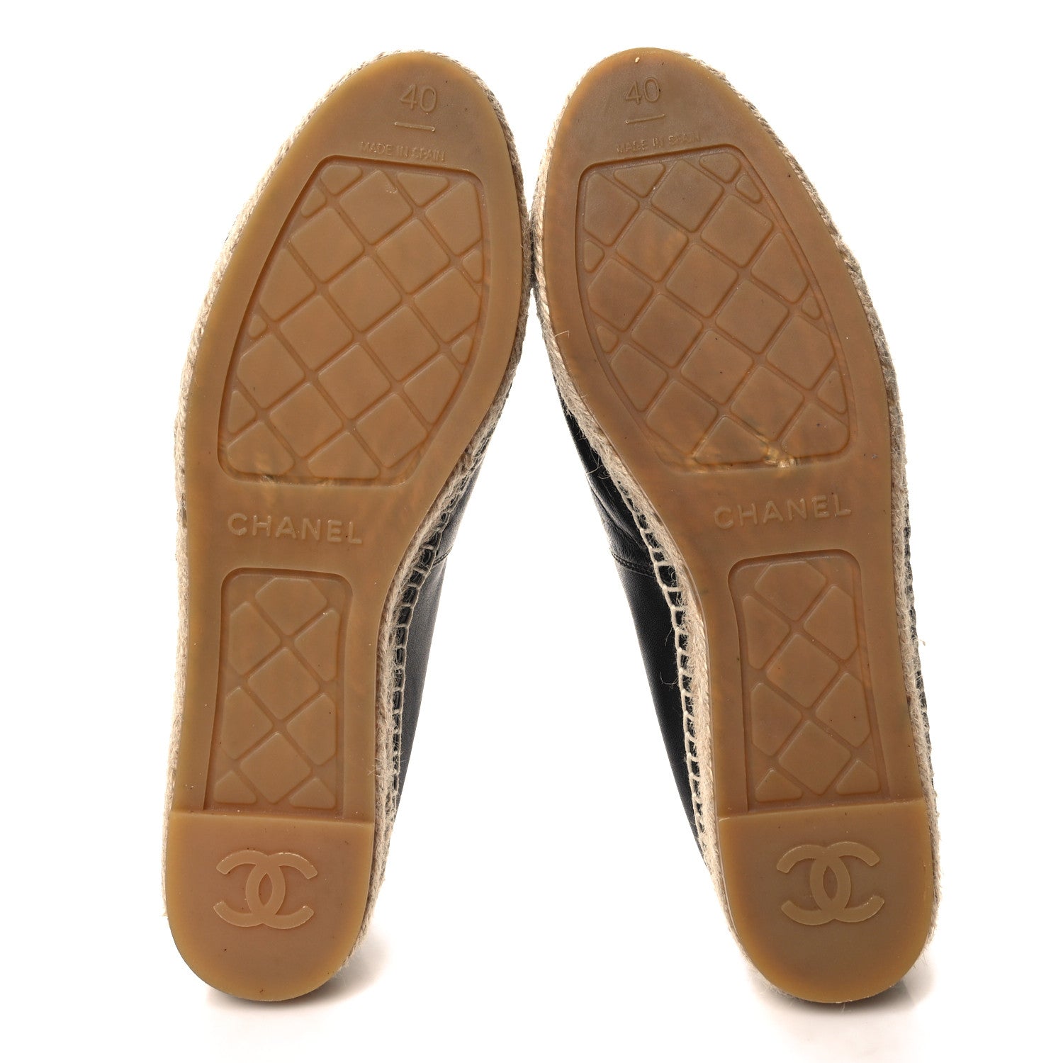 Chanel Lambskin CC Espadrilles 40 Black 5 of 10