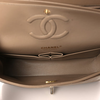 Chanel Caviar Quilted Medium Double Flap Dark Beige 5 of 10