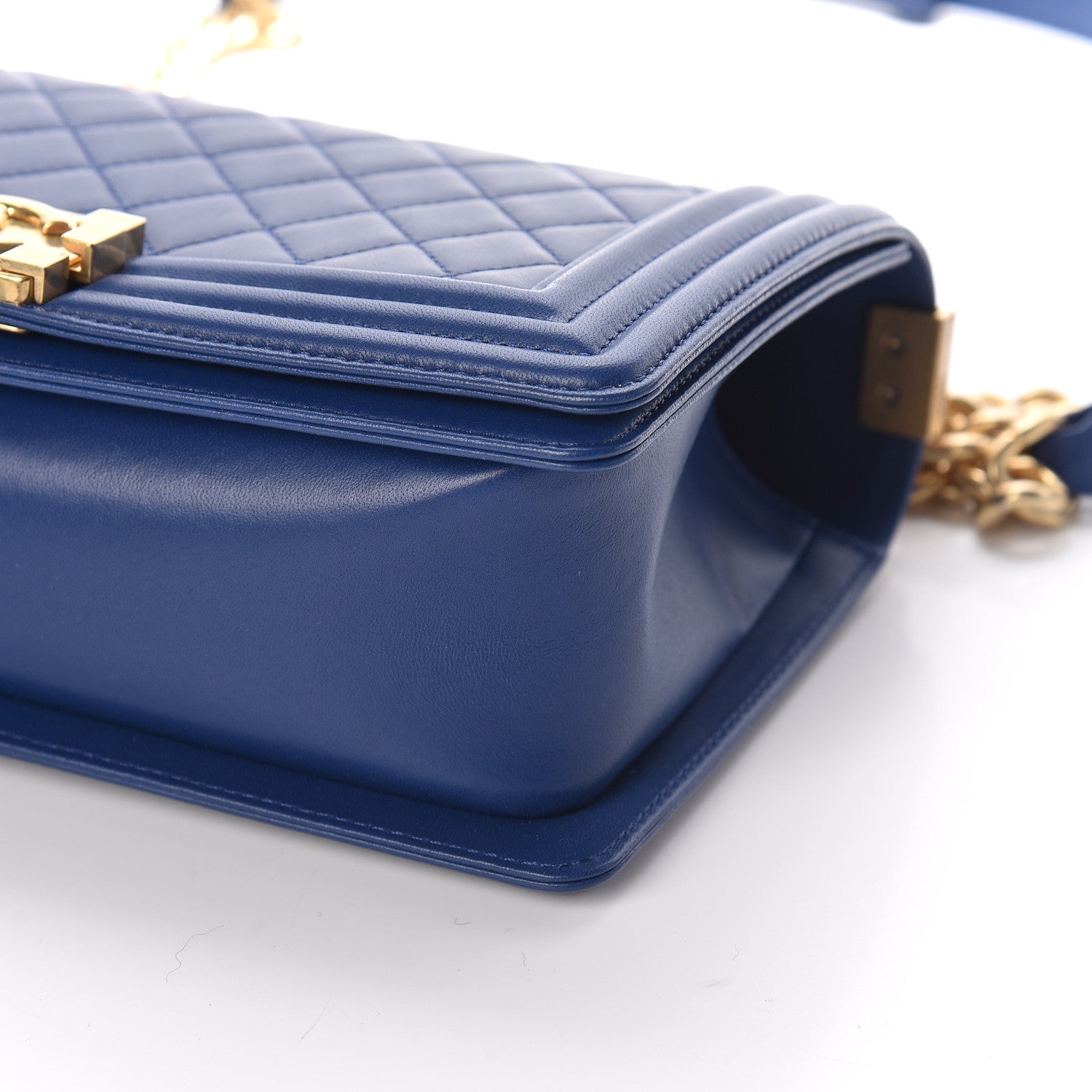 Chanel Lambskin Quilted Medium Boy Flap Dark Blue 6 of 13