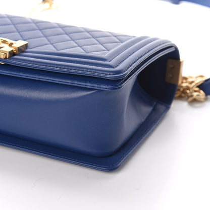 Chanel Lambskin Quilted Medium Boy Flap Dark Blue 6 of 13
