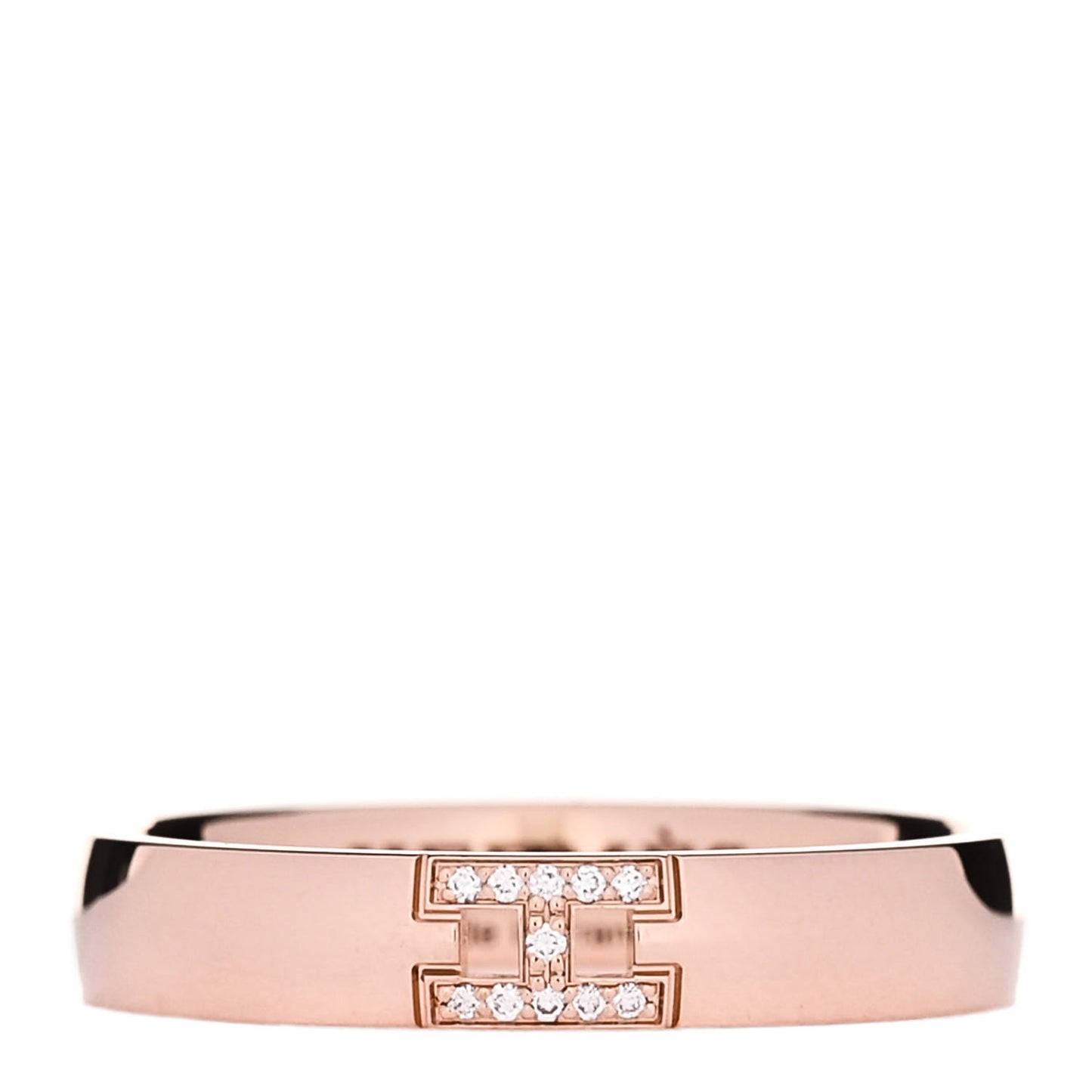 18K Rose Gold Diamond Ever Herakles Wedding Band Ring 54 6.75