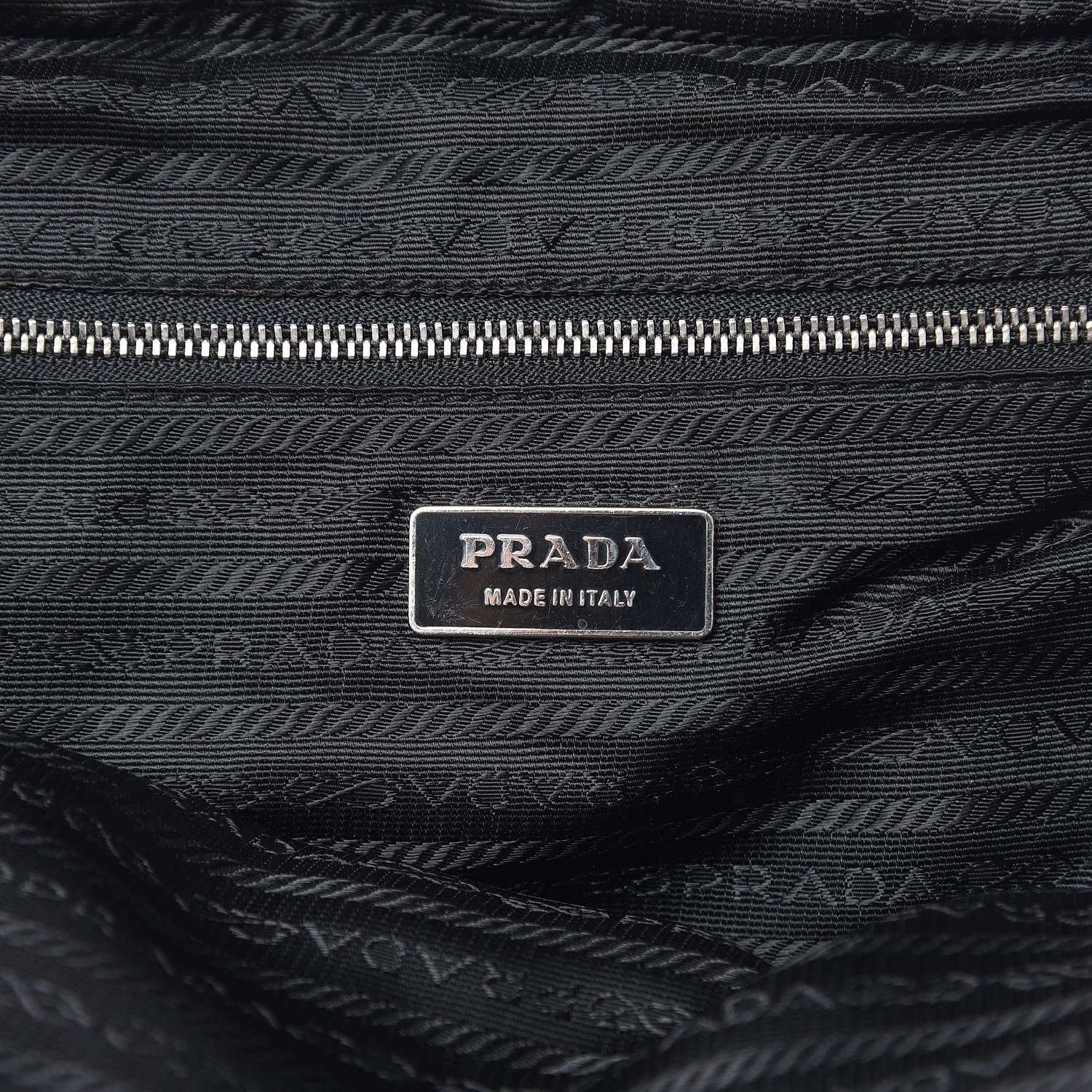 Prada Tessuto Nylon Soft Calfskin Shoulder Bag Black 7 of 15