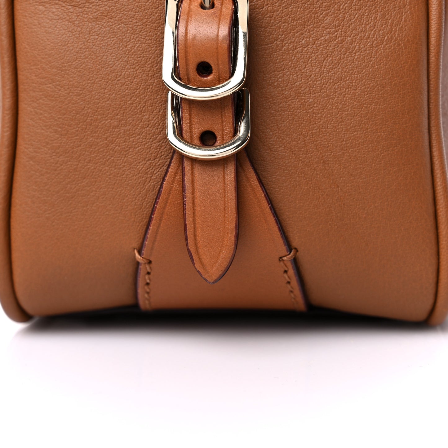 Calfskin Small Varenne Bowling Bag Brown