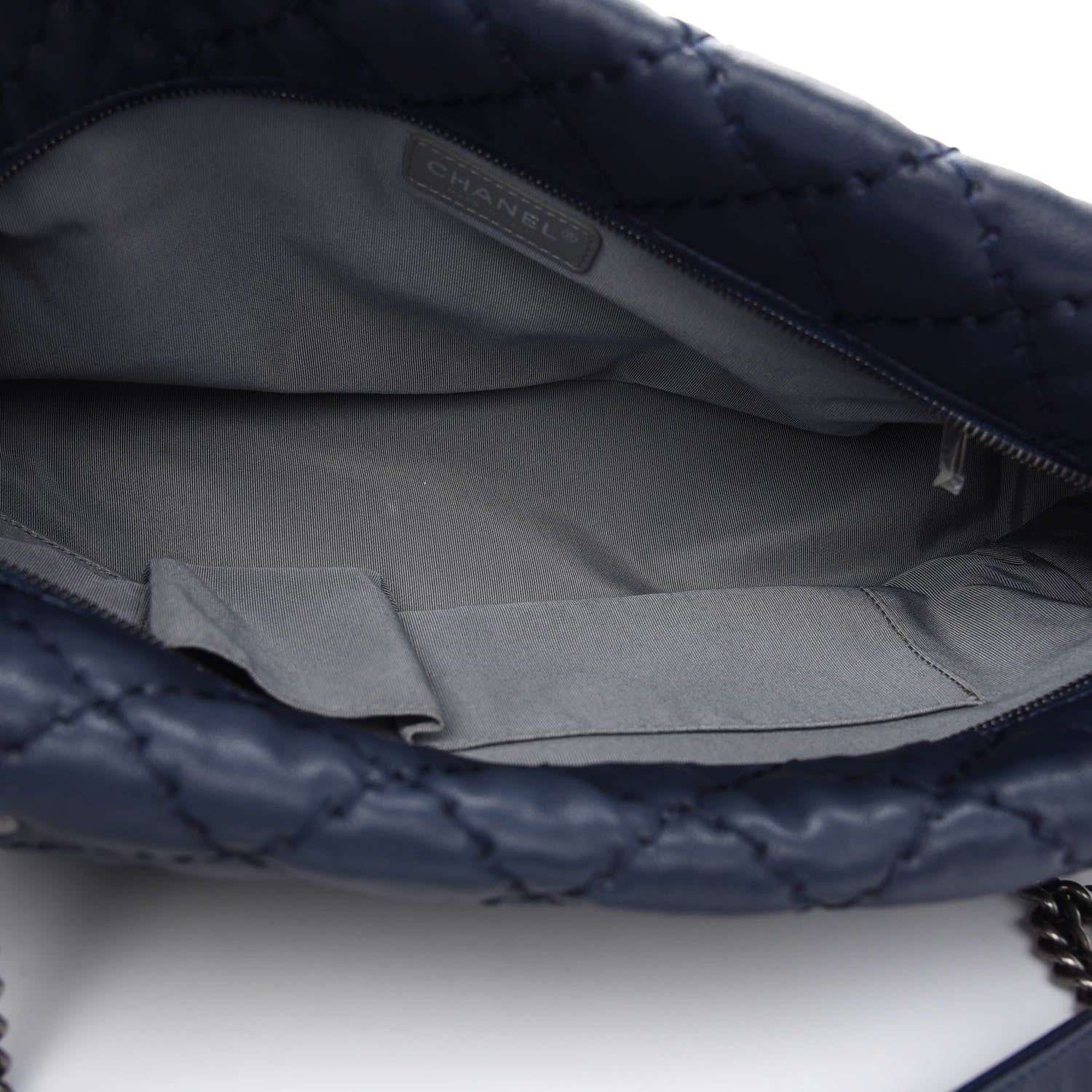 Chanel Calfskin Stitch It Accordion Flap Blue 5 of 9