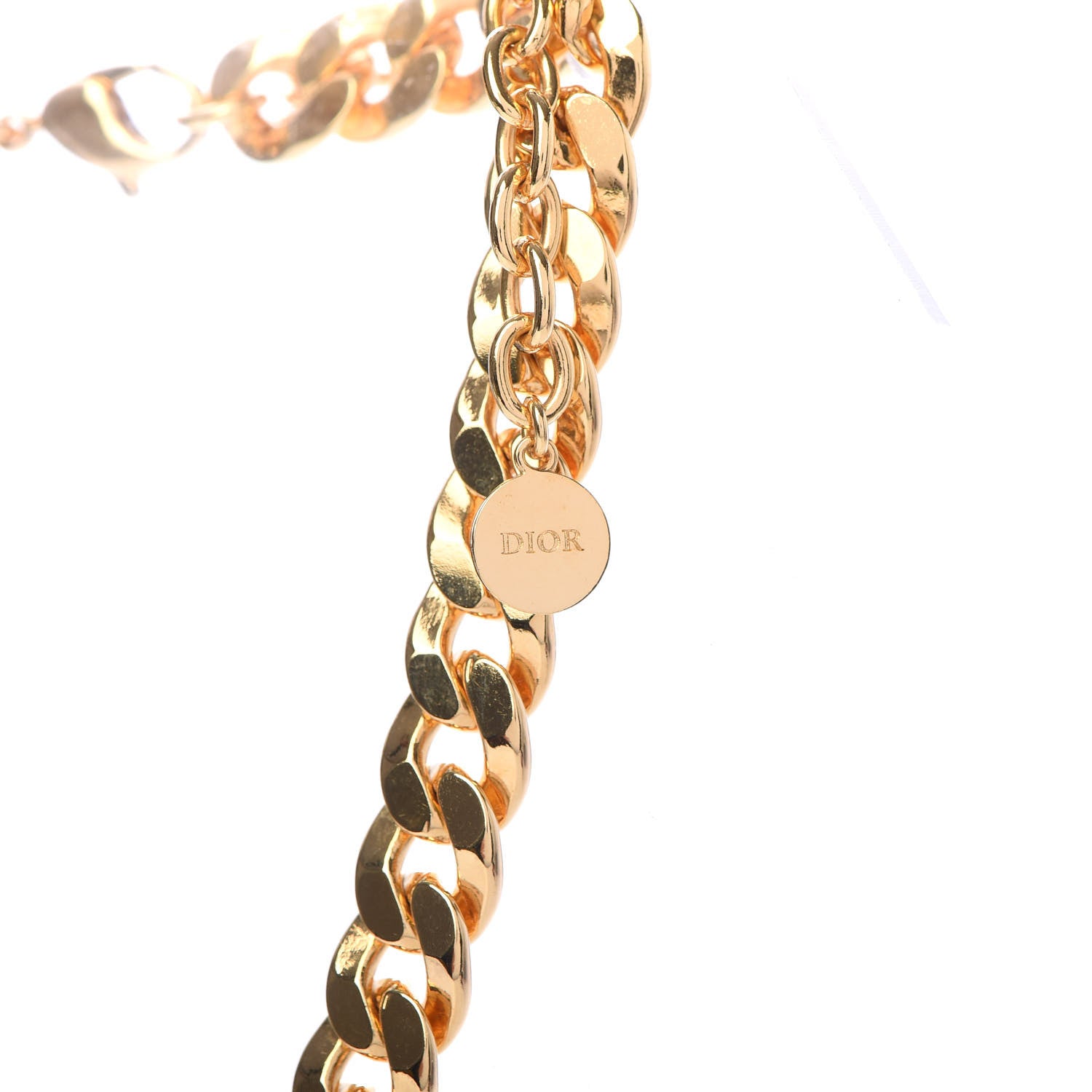 Christian Dior Metal CD Choker Necklace Gold 5 of 6
