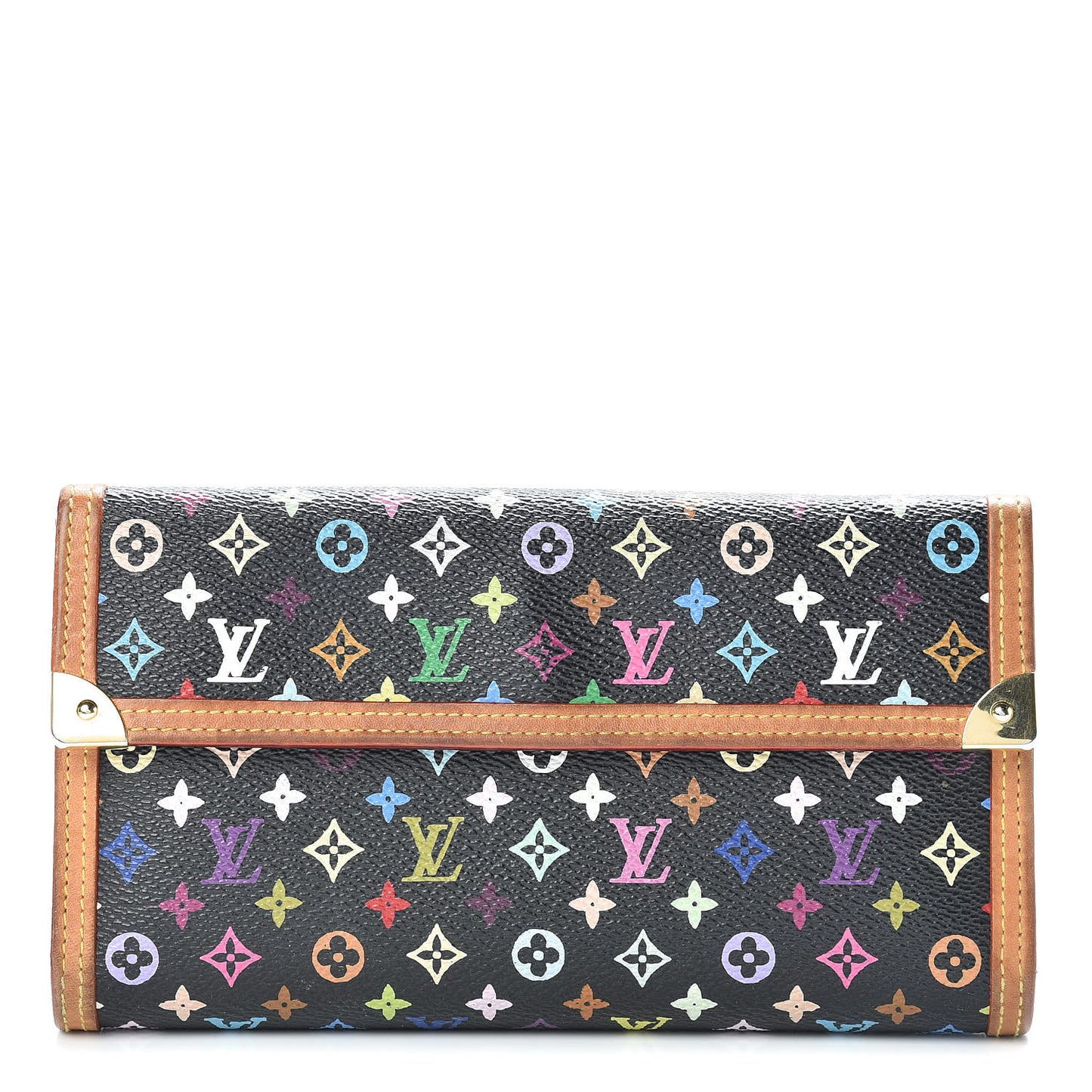 Monogram Multicolor Porte Tresor International Wallet Black