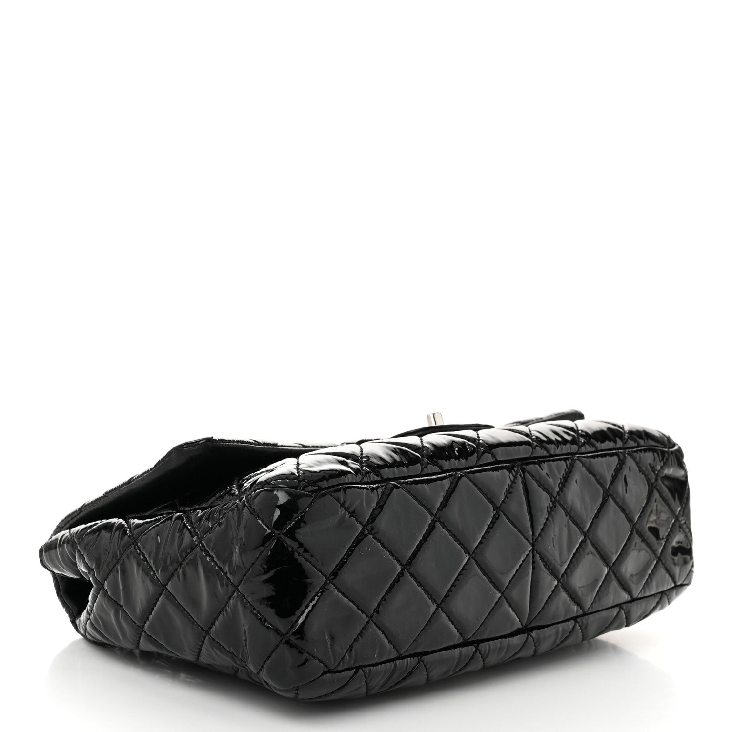 Chanel Patent Quilted Jumbo Single Flap Black 4 of 11