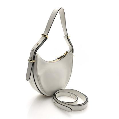 Prada Soft Calfskin Arque Shoulder Bag White 3 of 9