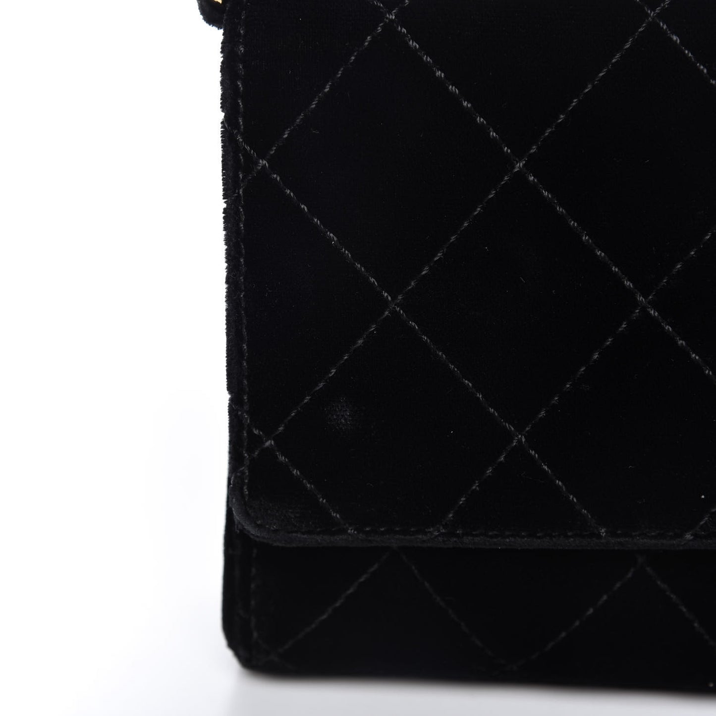 Velvet Quilted Evening Bag Black