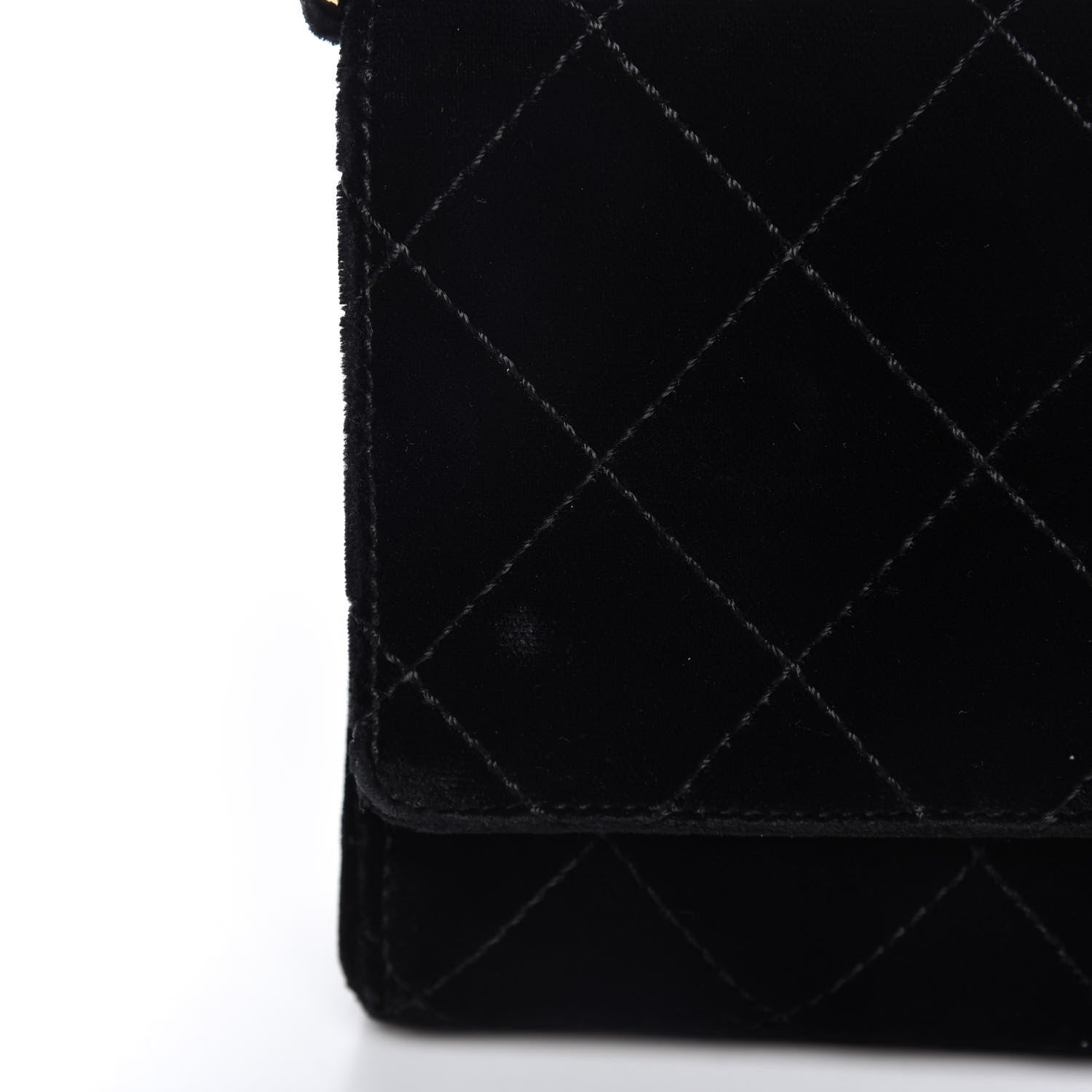 Chanel Velvet Quilted Evening Bag Black 12 of 12