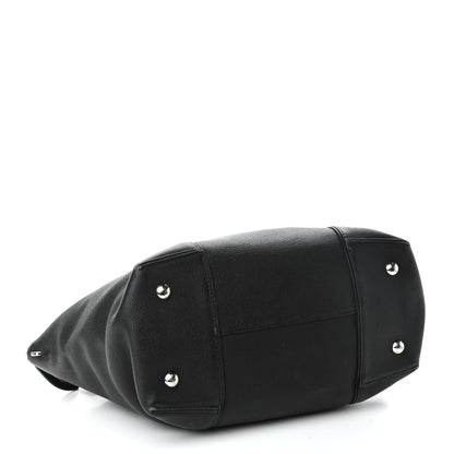 Louis Vuitton Veau Cachemire Soft Lockit MM Black 4 of 15