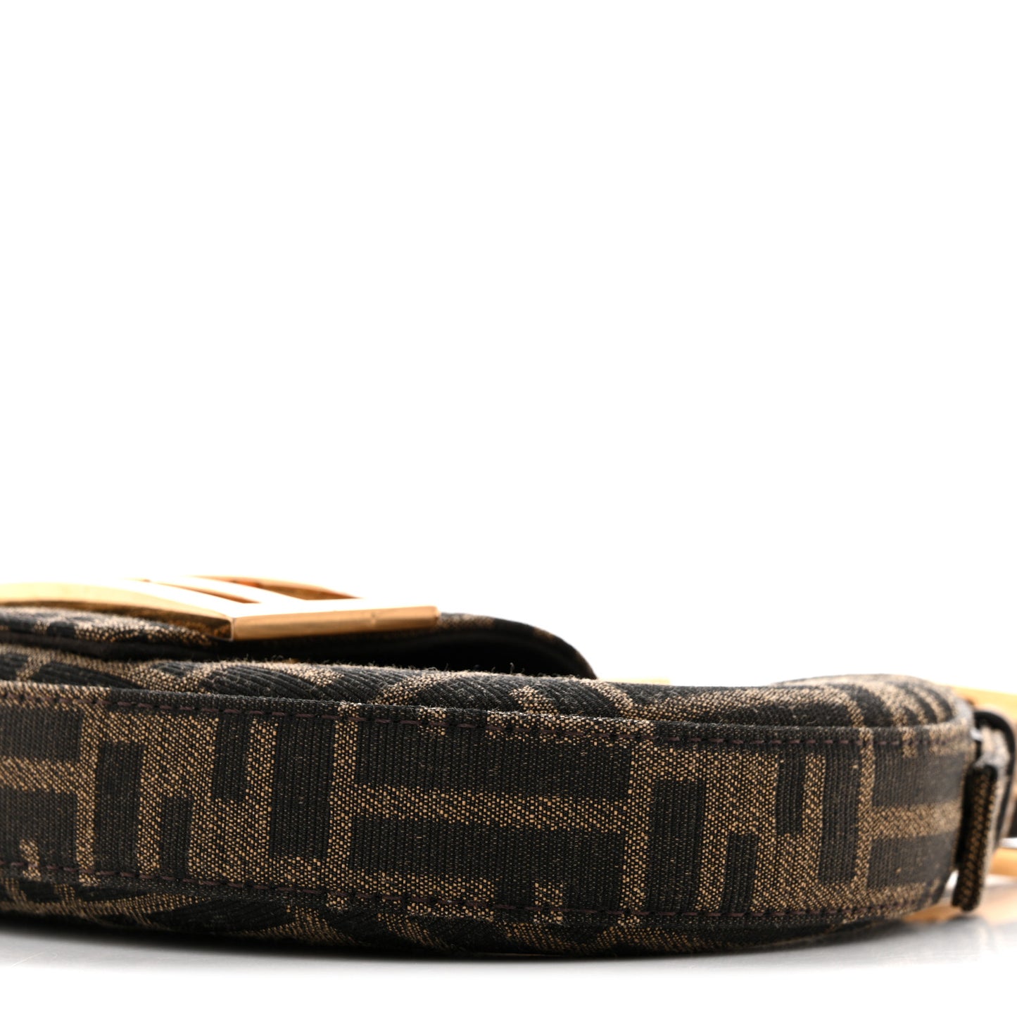 Fabric Jacquard FF 1974 Mini Cookie Hobo Bag Tobacco Moro