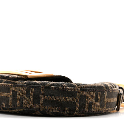Fendi Fabric Jacquard FF 1974 Mini Cookie Hobo Bag Tobacco Moro 10 of 10