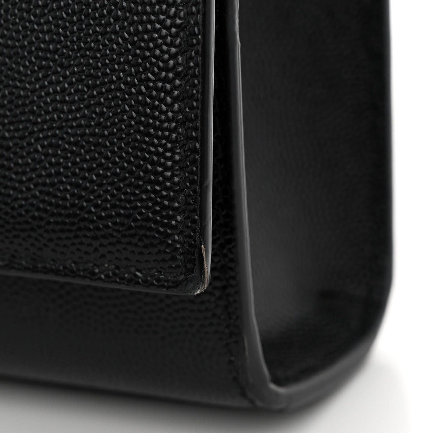 SAINT LAURENT Grain De Poudre Medium Classic Monogram Kate Satchel Black