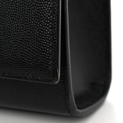 Saint Laurent SAINT LAURENT Grain De Poudre Medium Classic Monogram Kate Satchel Black 10 of 11