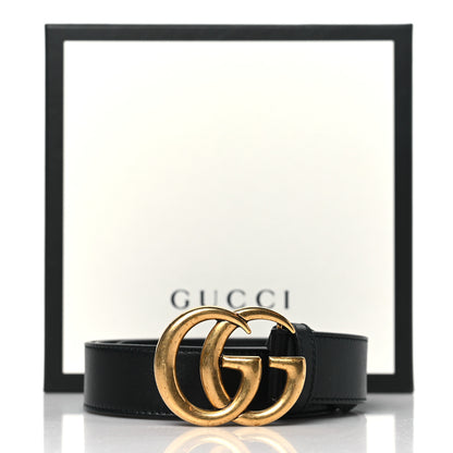 Gucci Calfskin Double G 30mm Belt 80 32 Black 7 of 7