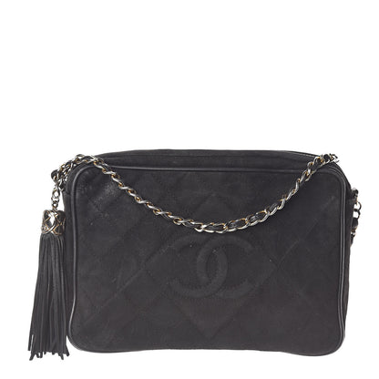 Chanel Suede CC Tassel Camera Case Black 1 of 10