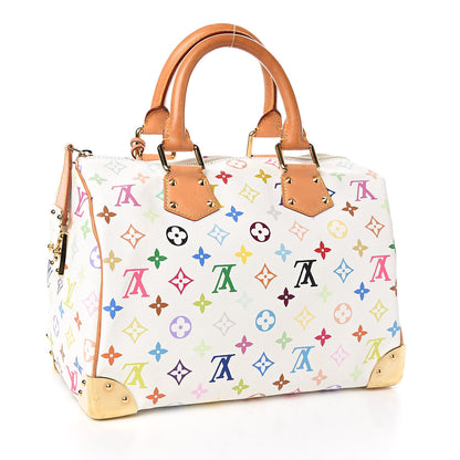 Louis Vuitton Monogram Multicolor Speedy 30 White 3 of 14