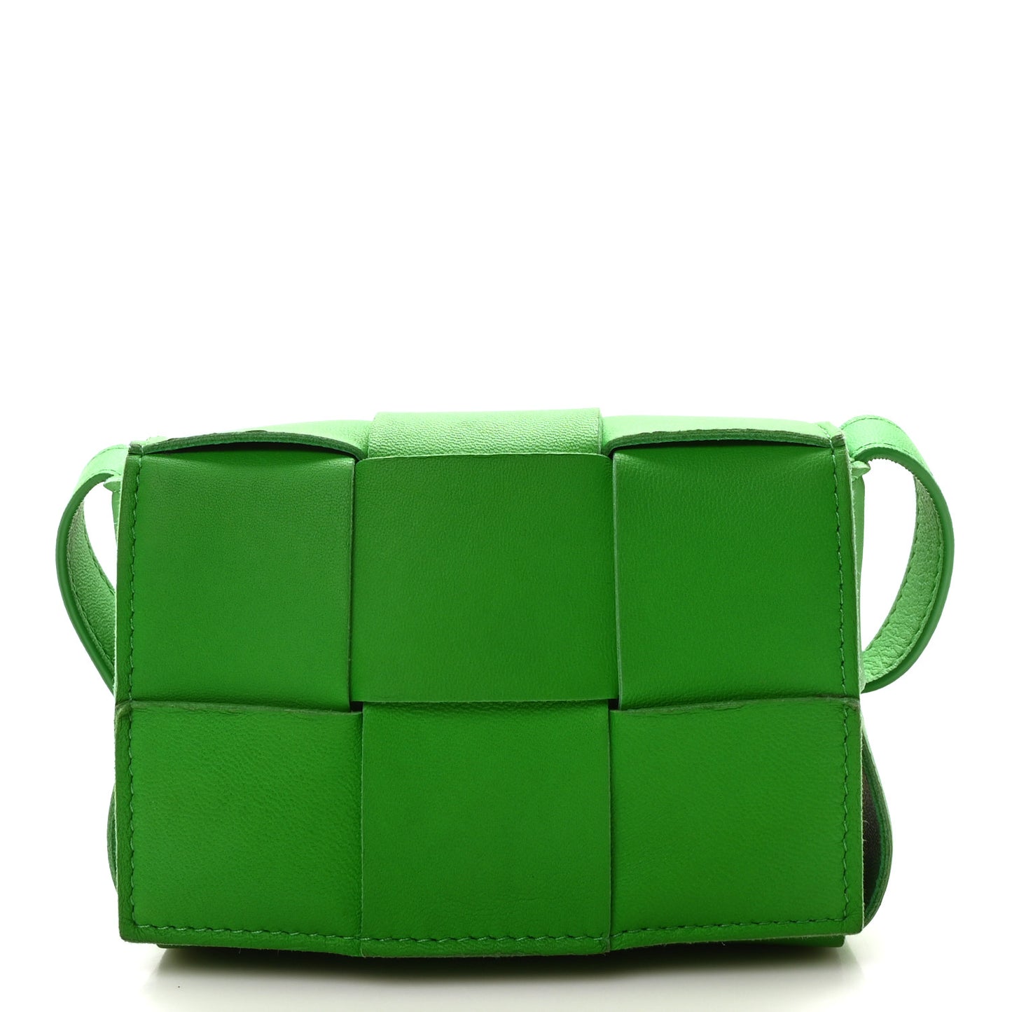 Lambskin Maxi Intrecciato Extra Mini Cassette Crossbody Bag Parakeet