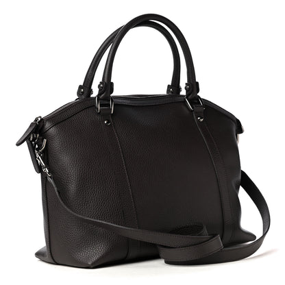 Gucci Pebbled Calfskin Medium GG Convertible Dome Satchel Dark Brown 2 of 4