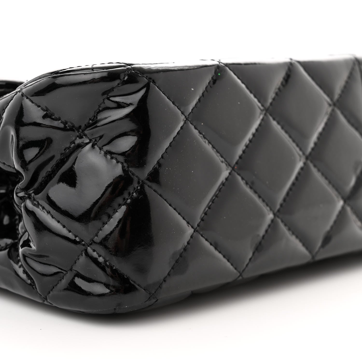 Chanel Patent Quilted Jumbo Double Flap Black 9 of 12