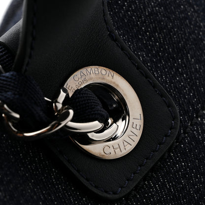Chanel Denim Large Deauville Tote Dark Blue 12 of 13