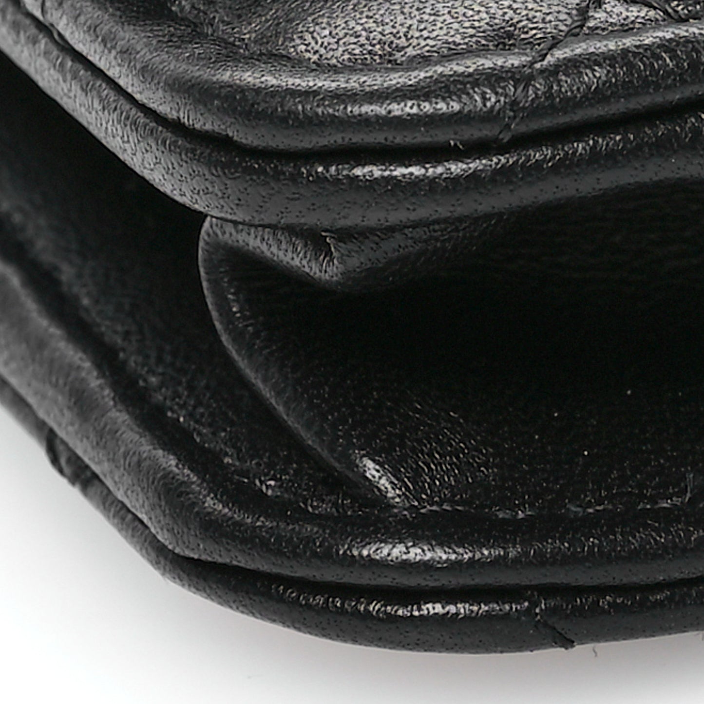 Lambskin Quilted Trendy CC Wallet On Chain WOC So Black