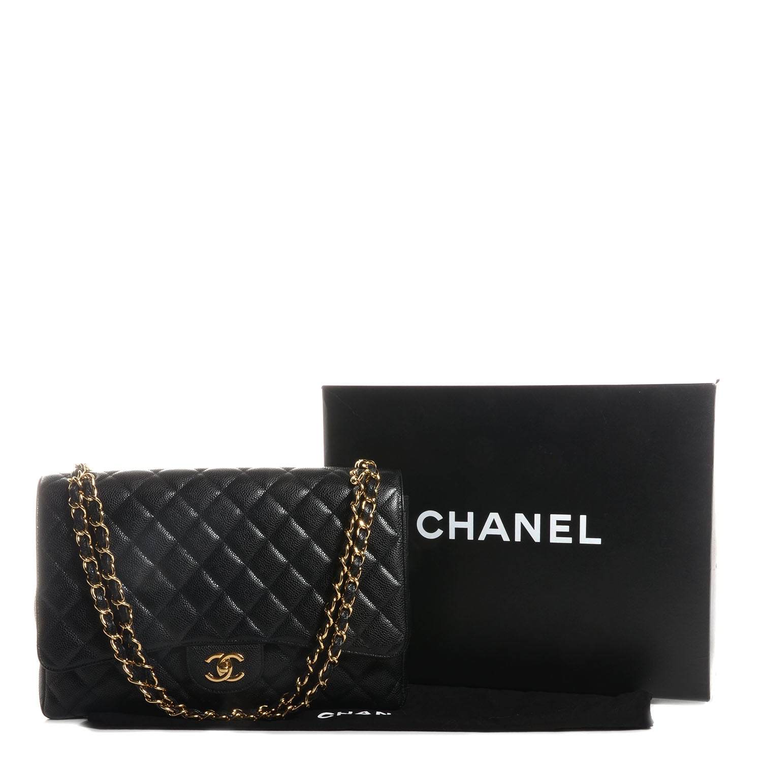 Chanel Caviar Maxi Single Flap Black 3 of 9
