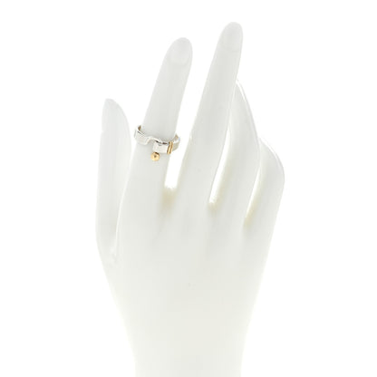 Tiffany Sterling Silver 18K Yellow Gold Hook Ring 51 5.75 2 of 4