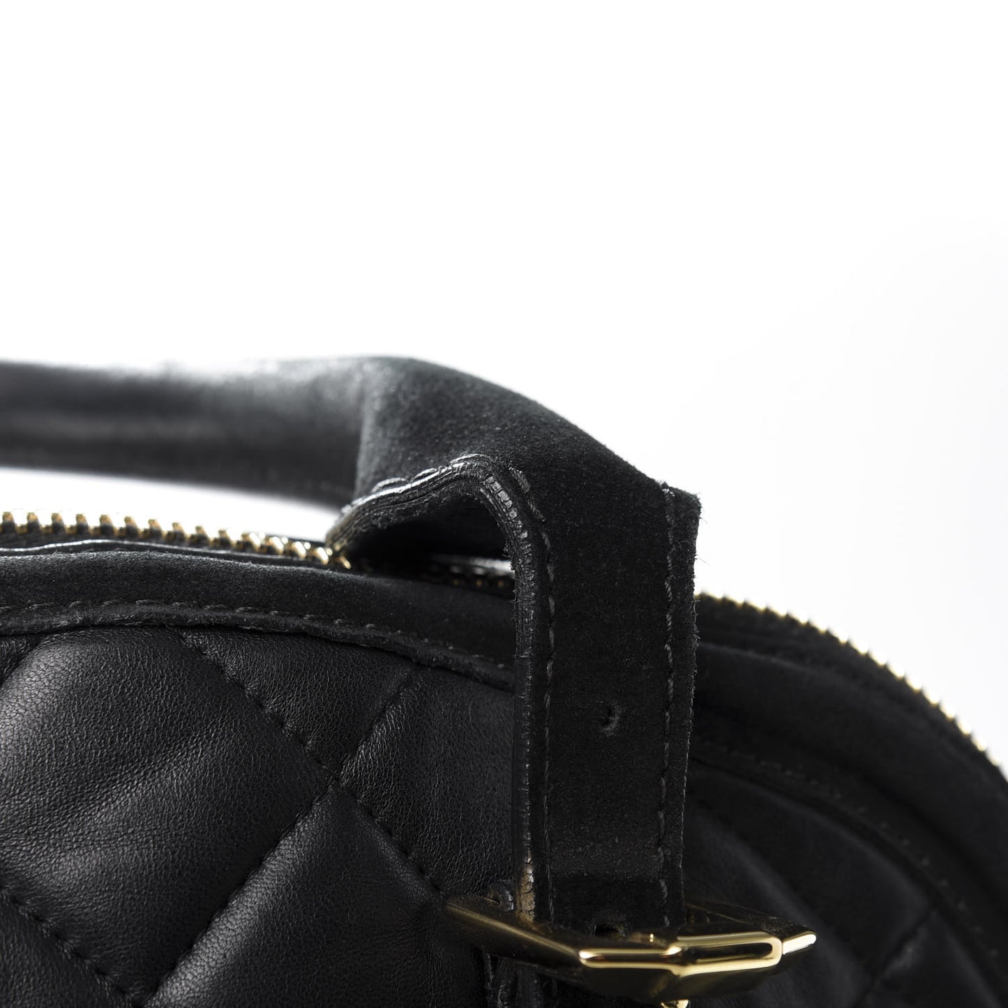 Prorsum Calfskin Quilted Country Animal Satchel Black