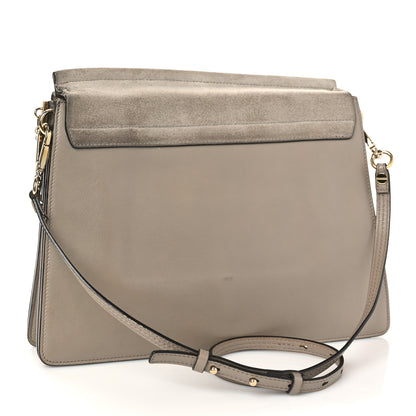 Chloe Calfskin Suede Medium Faye Shoulder Bag Motty Grey 3 of 12