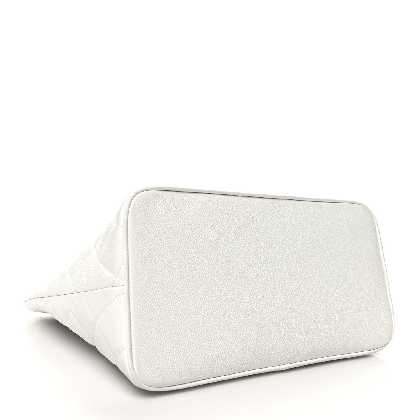 Caviar Quilted Medallion Tote White