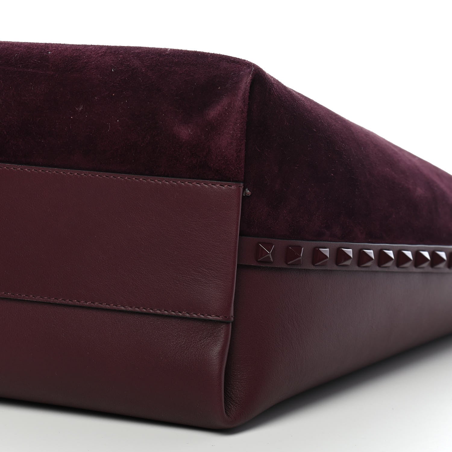 Valentino Garavani Suede Calfskin Rockstud Tote Maleficio 9 of 13