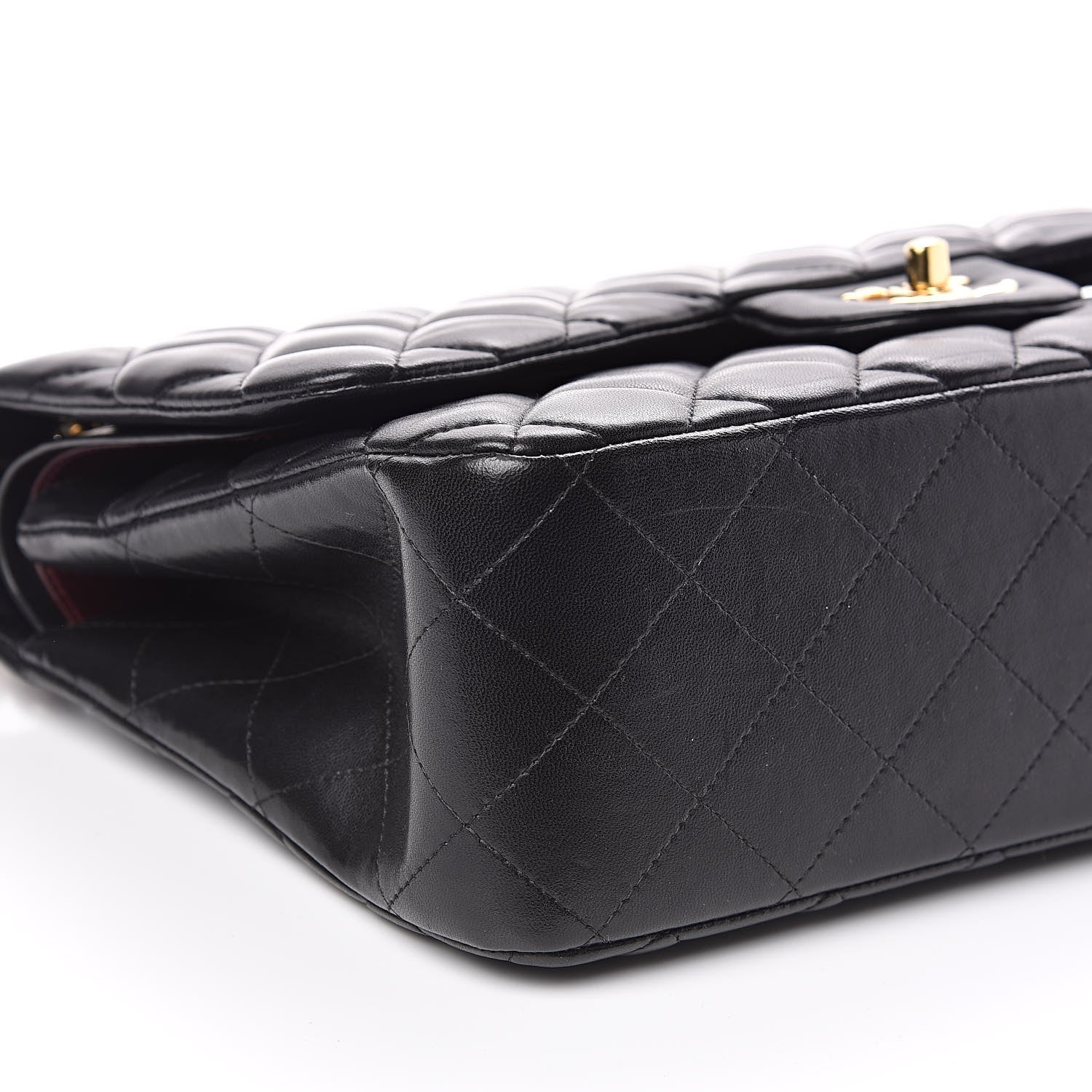 Chanel Lambskin Quilted Jumbo Double Flap Black 9 of 15